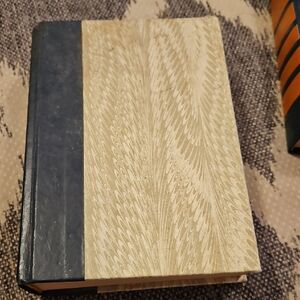 Elegant Blue and Cream Coffee Table Book